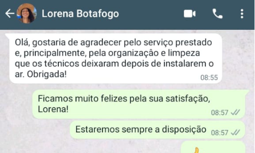 Depoimento Climatizando Instalação de ar condicionado