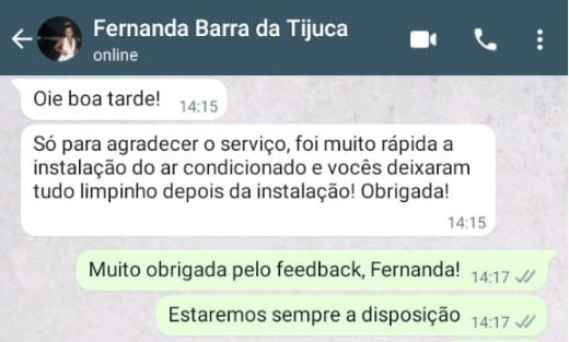 Depoimento Climatizando Instalação de ar condicionado